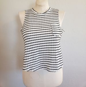 Cotton Emporium Black and White Stripe Crop